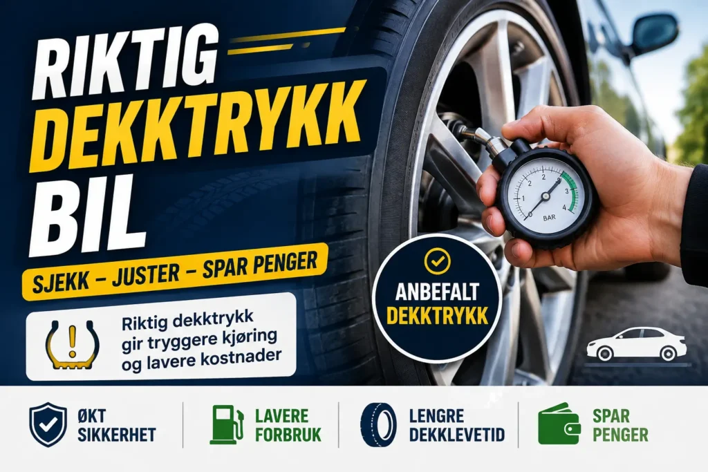 riktig dekktrykk bil