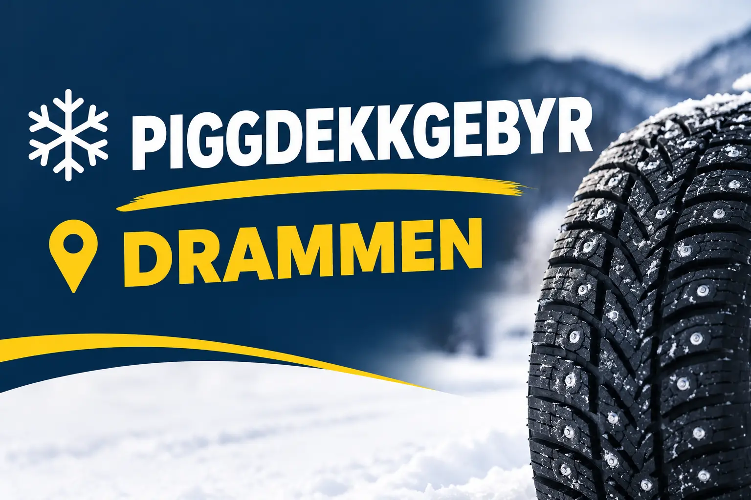 Piggdekkgebyr Drammen, Piggdekk test 2026 i Drammen, de beste piggdekkene