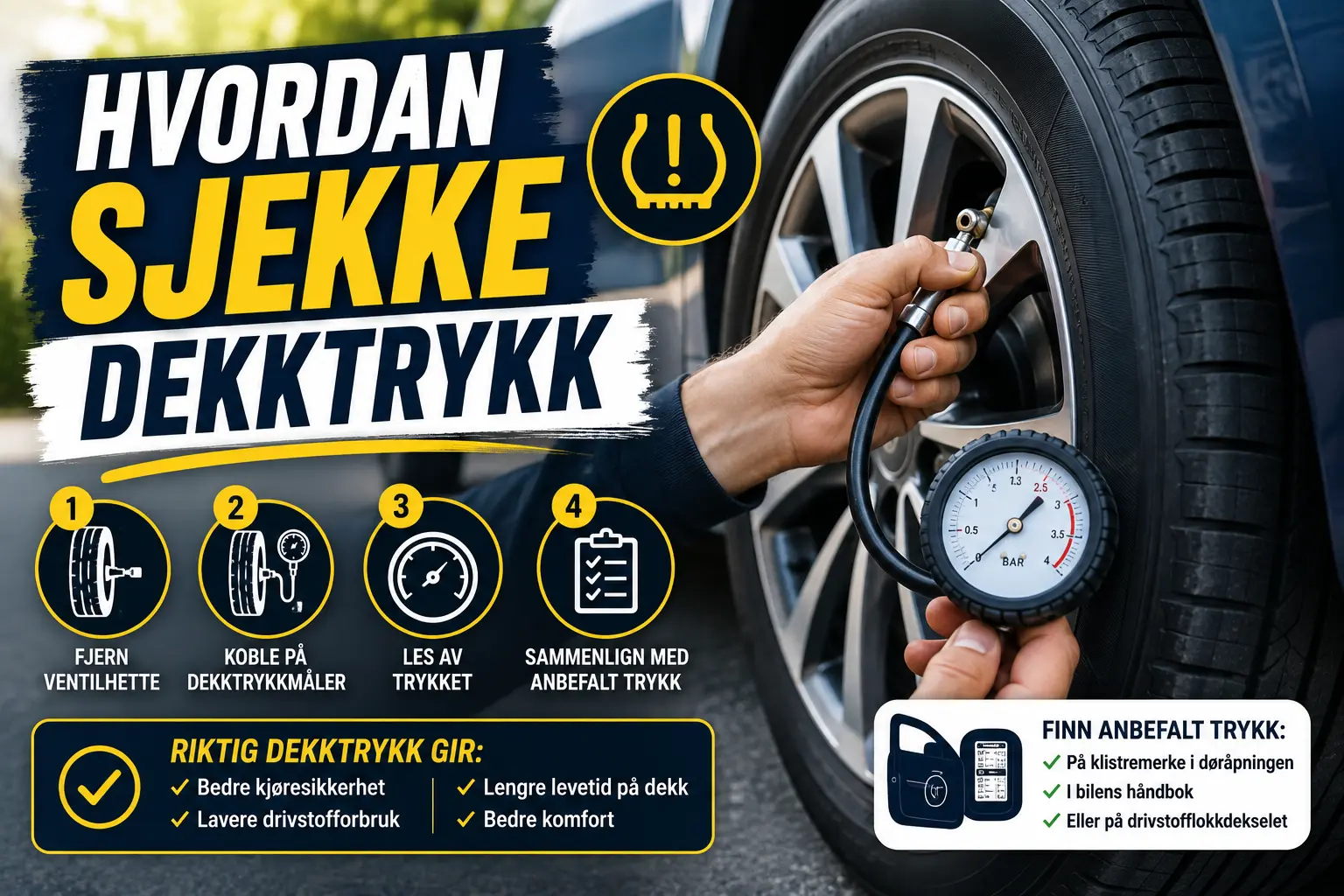 Hvordan Sjekke Dekktrykk